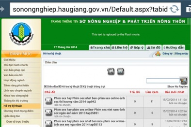 Trang điện tử Sở nông nghiệp phát triển nông thôn Hậu Giang giới thiệu sex